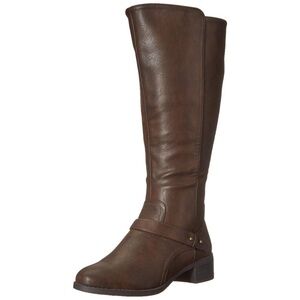 NWT—-Easy Street Women's Over the Knee Brown Boots wide calf
